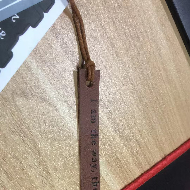 PU Leather Bookmark With Rope
