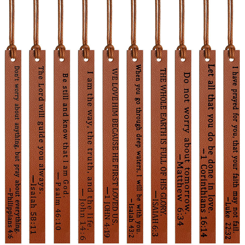 PU Leather Bookmark With Rope