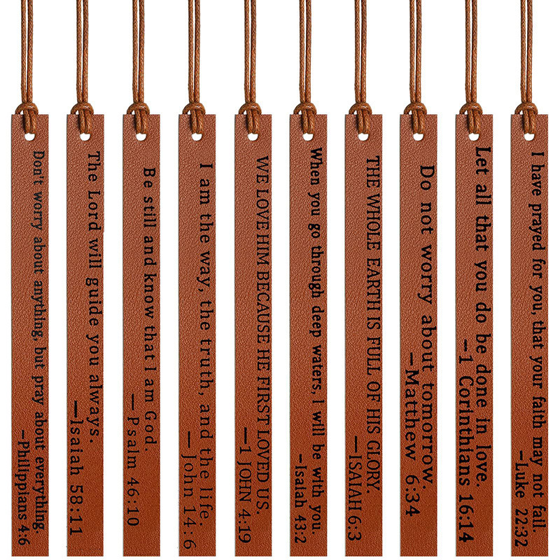 PU Leather Bookmark With Rope