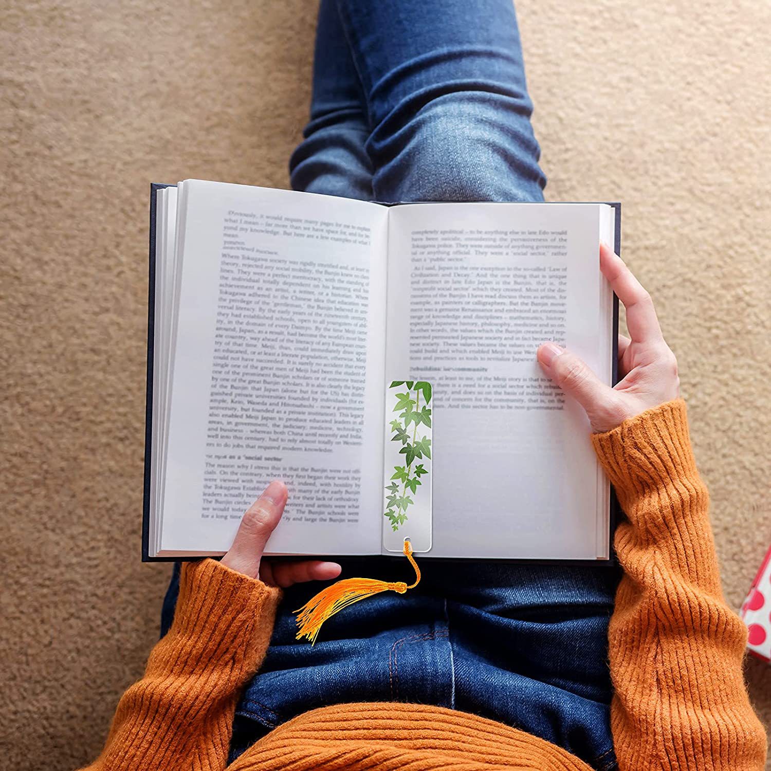 Full Color Acrylic Bookmark With Tassel