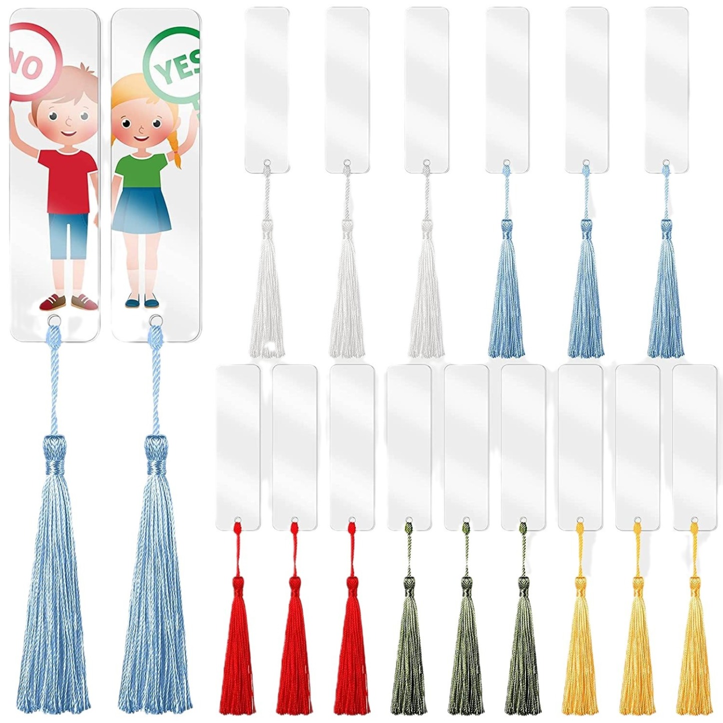 Full Color Acrylic Bookmark With Tassel