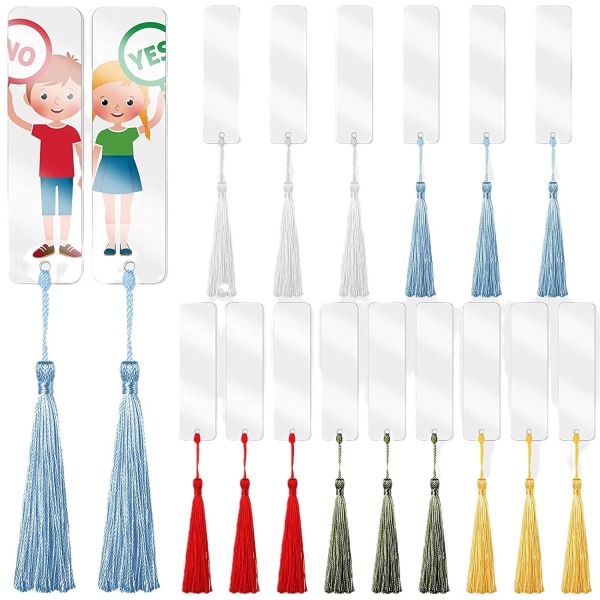 Full Color Acrylic Bookmark With Tassel
