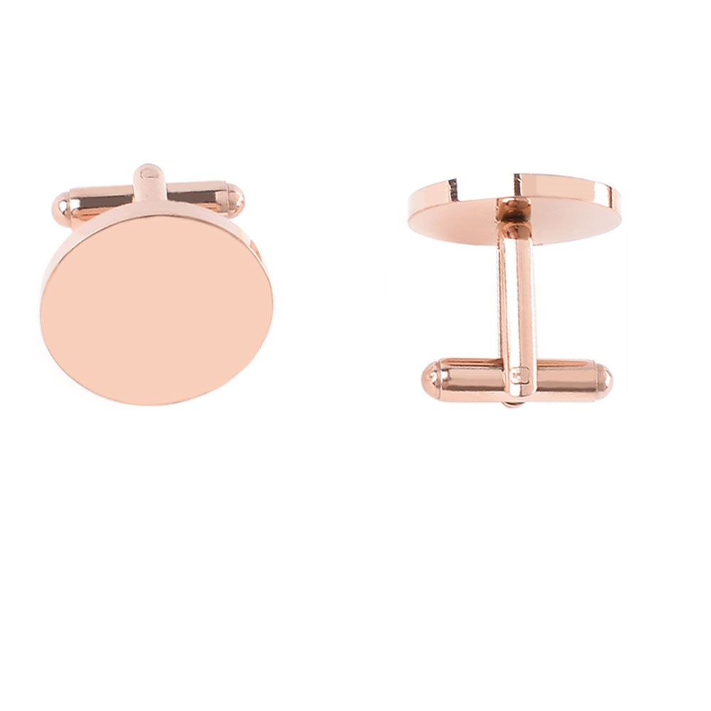 Mirror Polished Round Stainless Steel Cuff Link