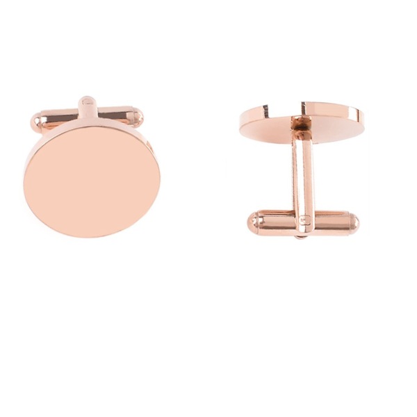 Mirror Polished Round Stainless Steel Cuff Link