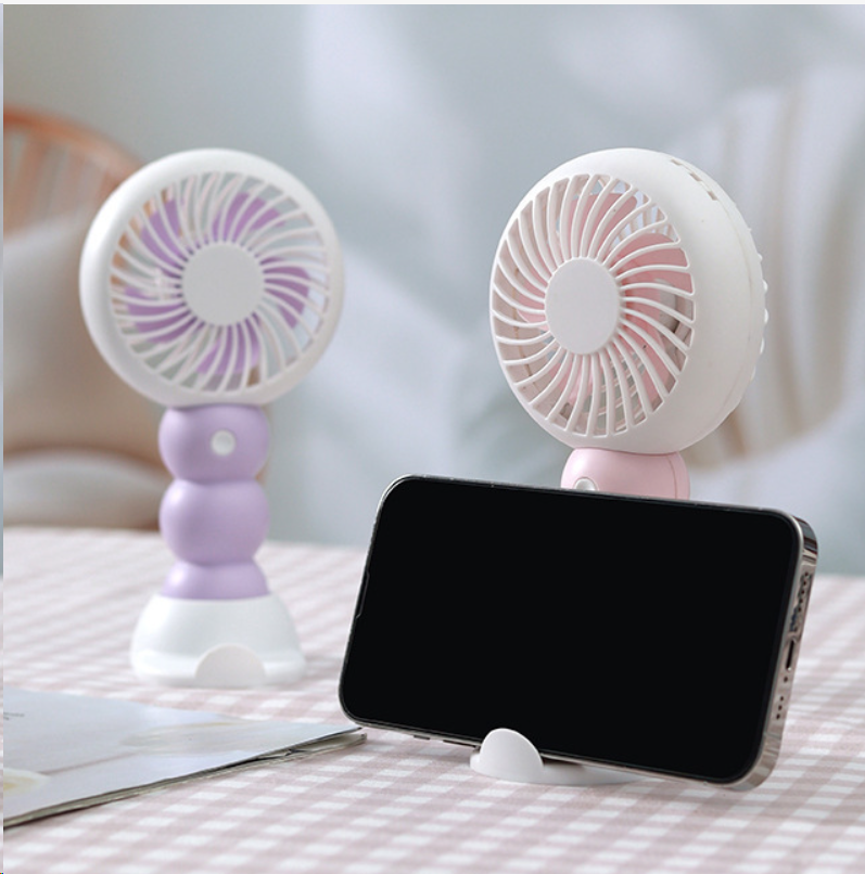 Mini Rechargeable Fan with Phone Stand