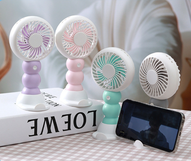 Mini Rechargeable Fan with Phone Stand