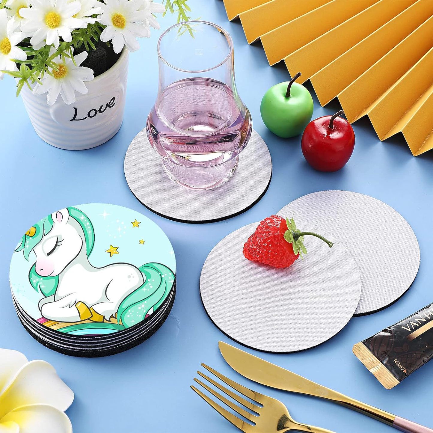 4" Full Color Neoprene Coaster