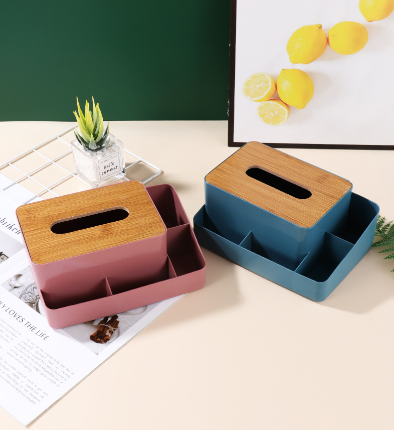 Desk Tissue Box Organizer