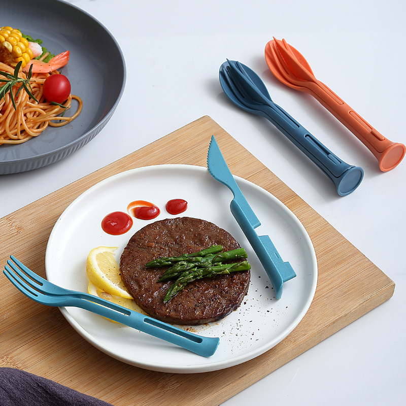 3 in 1 Wheat Straw Cutlery Set