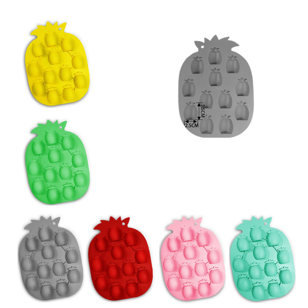 12-cavity Pineapple Shaped Silicone Ice Tray
