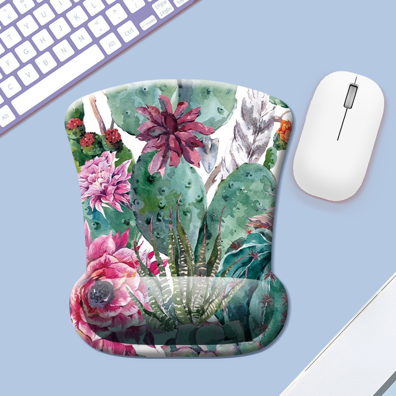 Full Color Thickened Silicone Mouse Pad w/ Wrist Support