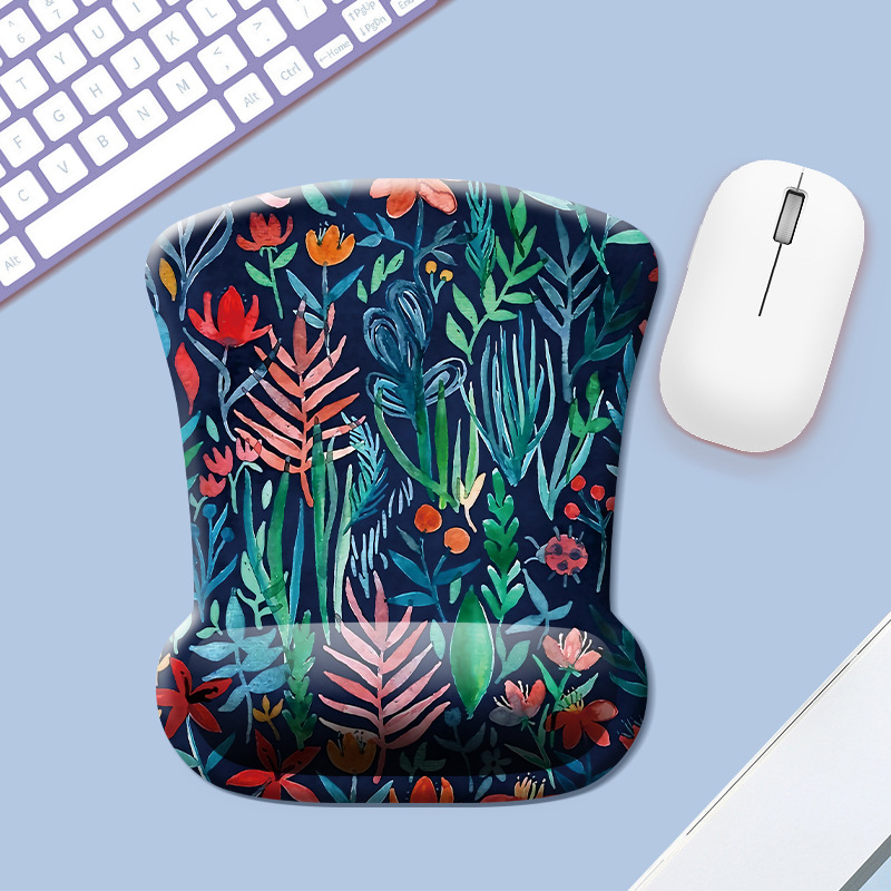 Full Color Thickened Silicone Mouse Pad w/ Wrist Support