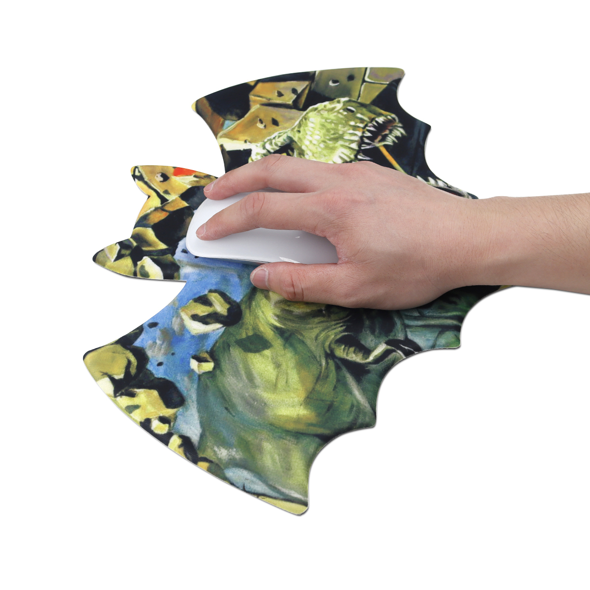 Full Color Bat Shape Silicone Mouse Pad