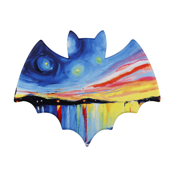 Full Color Bat Shape Silicone Mouse Pad