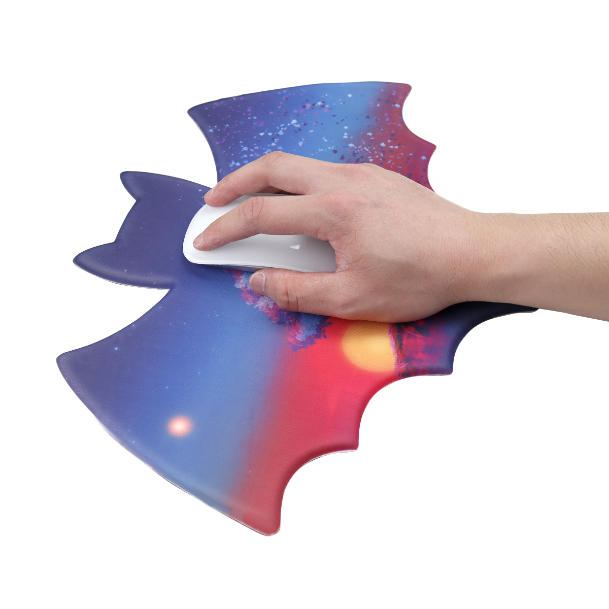Full Color Bat Shape Silicone Mouse Pad
