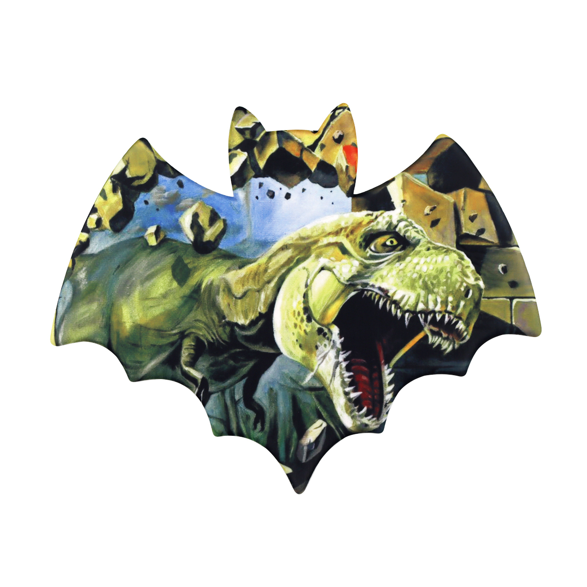 Full Color Bat Shape Silicone Mouse Pad