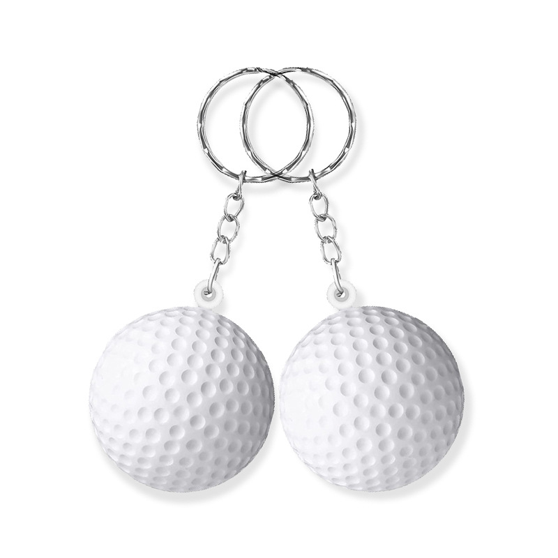 PU Golf Stress Ball Keychain