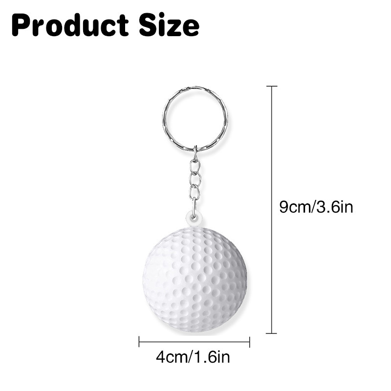 PU Golf Stress Ball Keychain