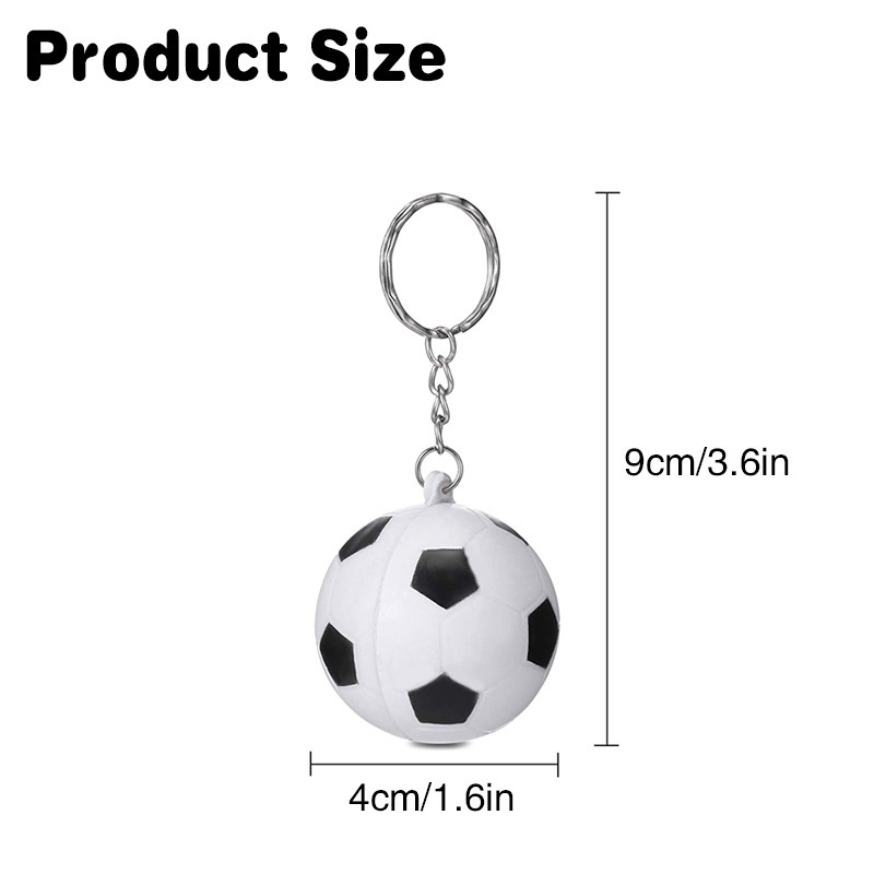 PU Soccer Stress Ball Keychain