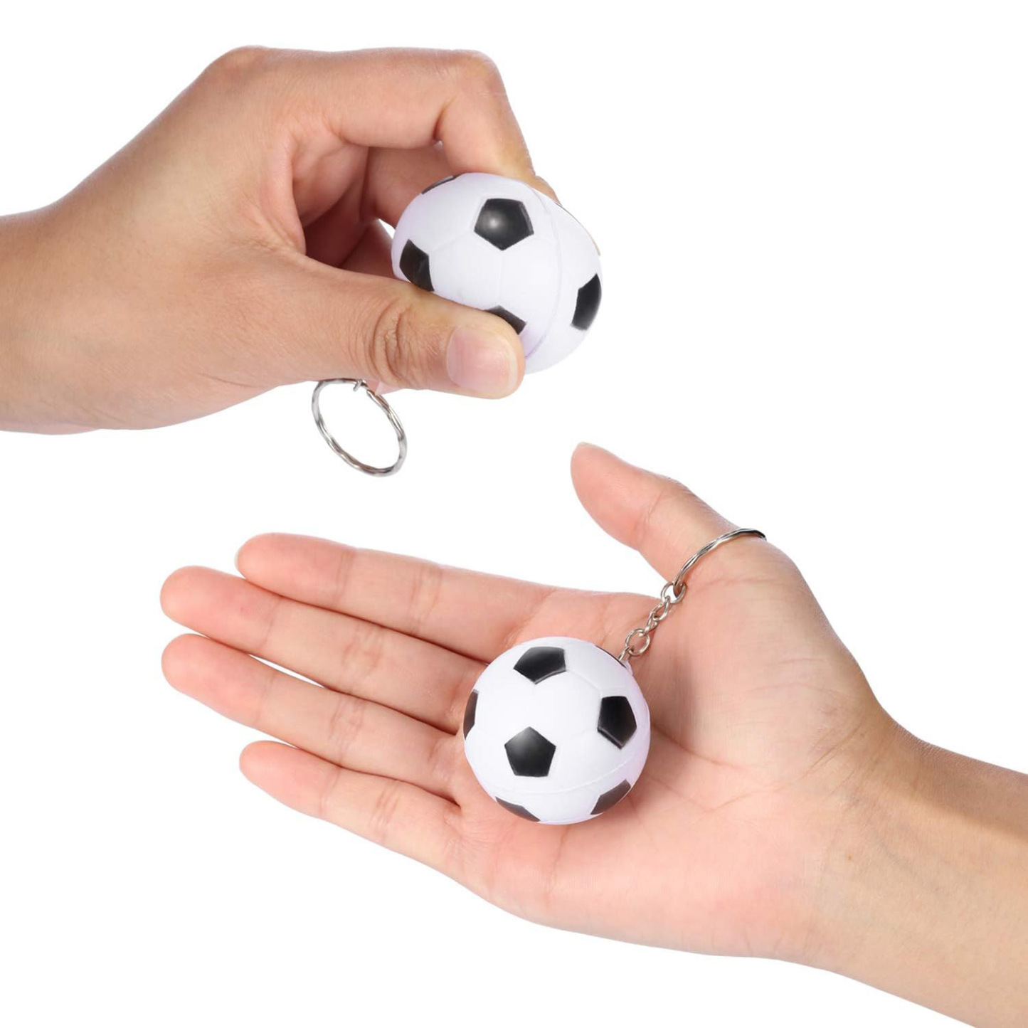 PU Soccer Stress Ball Keychain