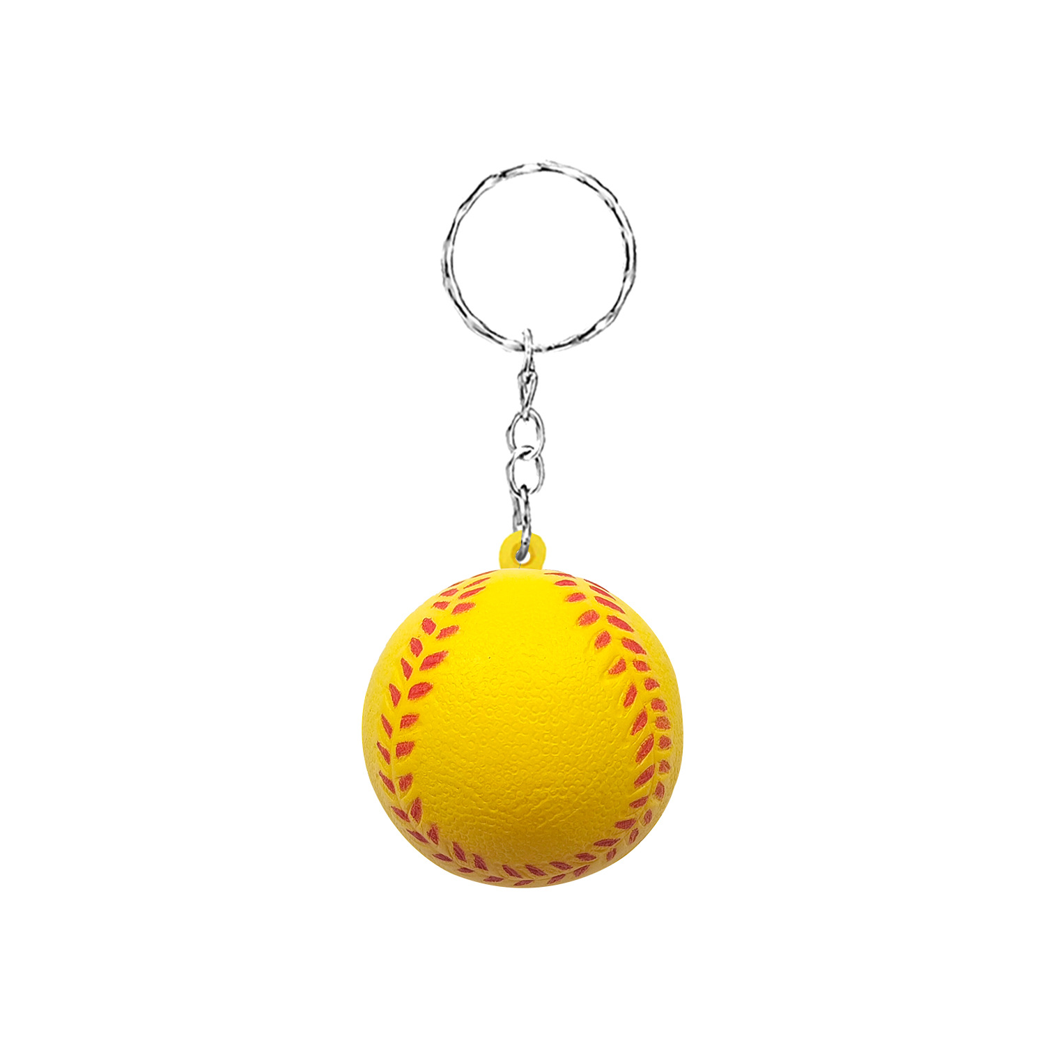 PU Baseball Stress Ball Keychain