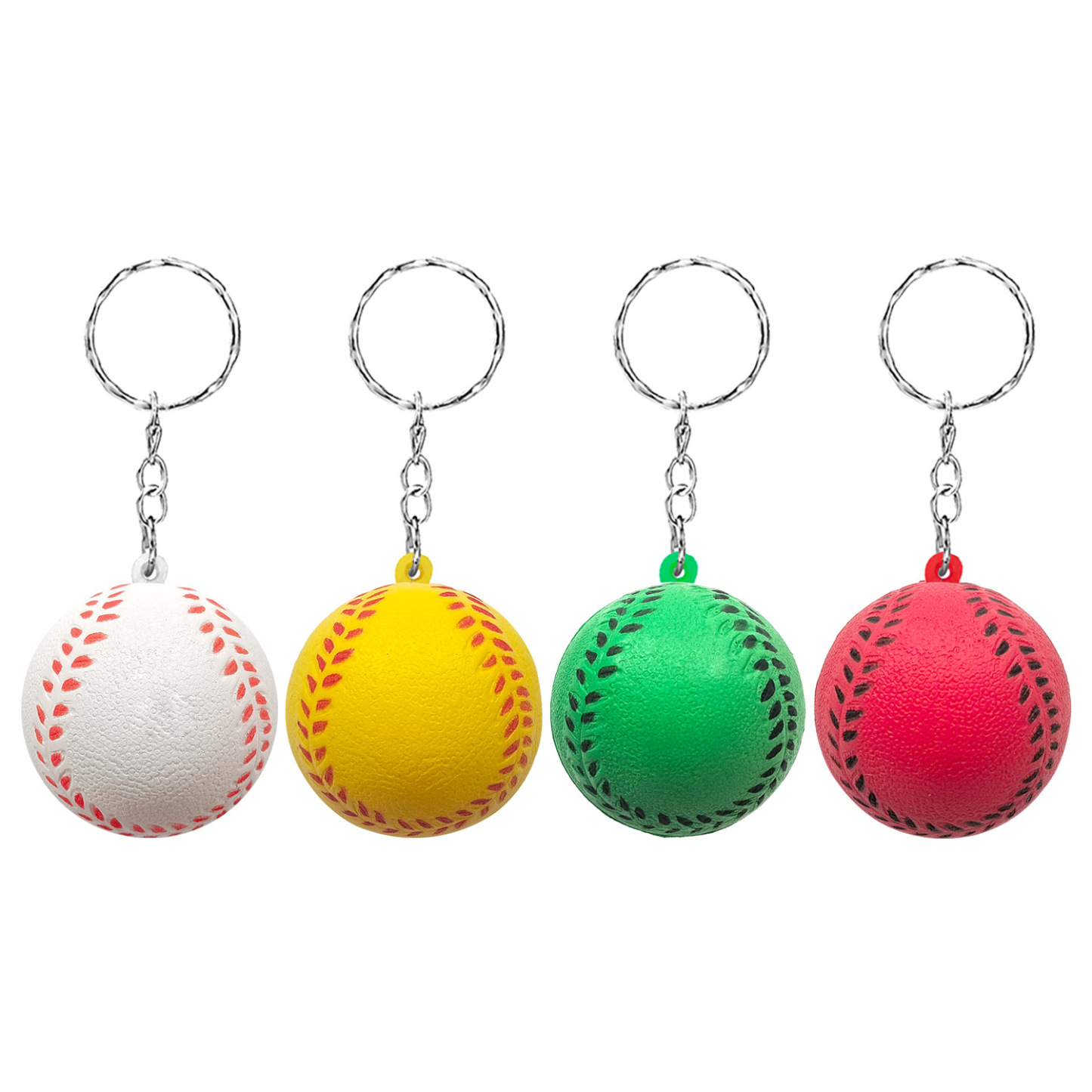 PU Baseball Stress Ball Keychain