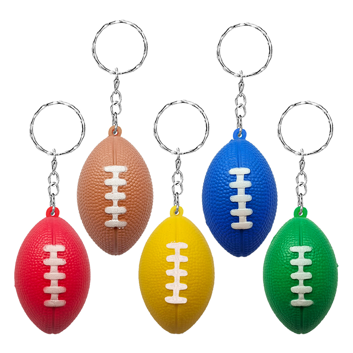 PU Football Stress Ball Keychain