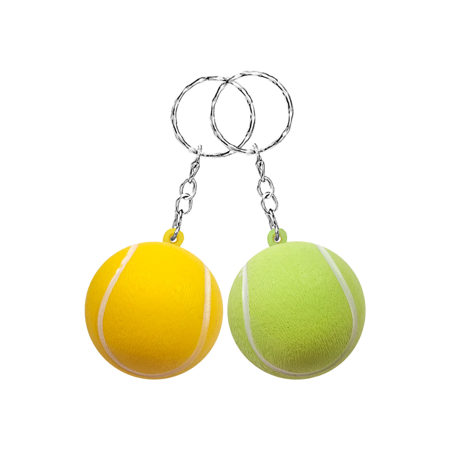 PU Tennis Stress Ball Keychain