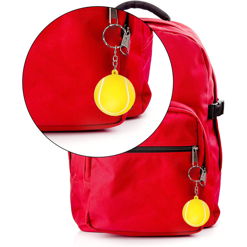PU Tennis Stress Ball Keychain