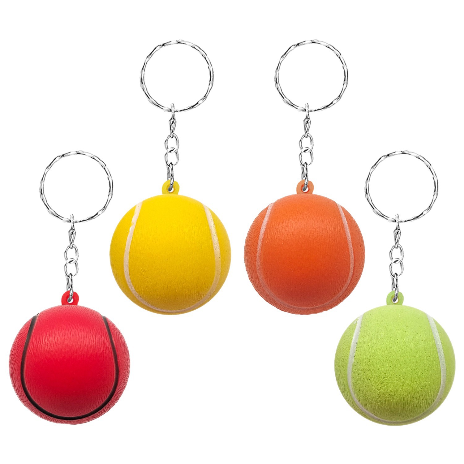 PU Tennis Stress Ball Keychain
