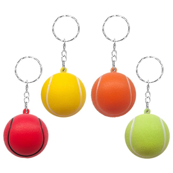 PU Tennis Stress Ball Keychain