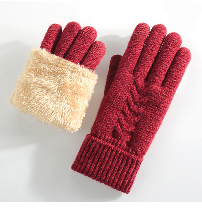 Warm Lady Touchscreen Knitted Gloves