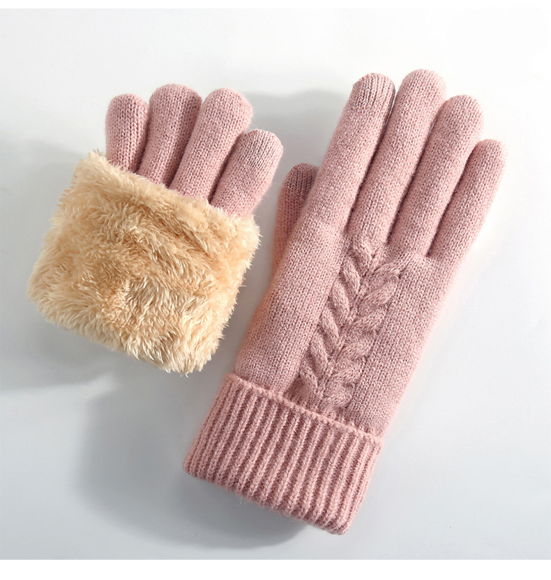 Warm Lady Touchscreen Knitted Gloves