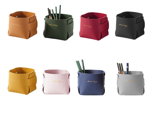 Foldable PU Desk Pen Organizer