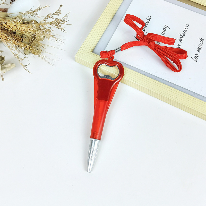 Cord Ballpoint Pen with Bottle Opener