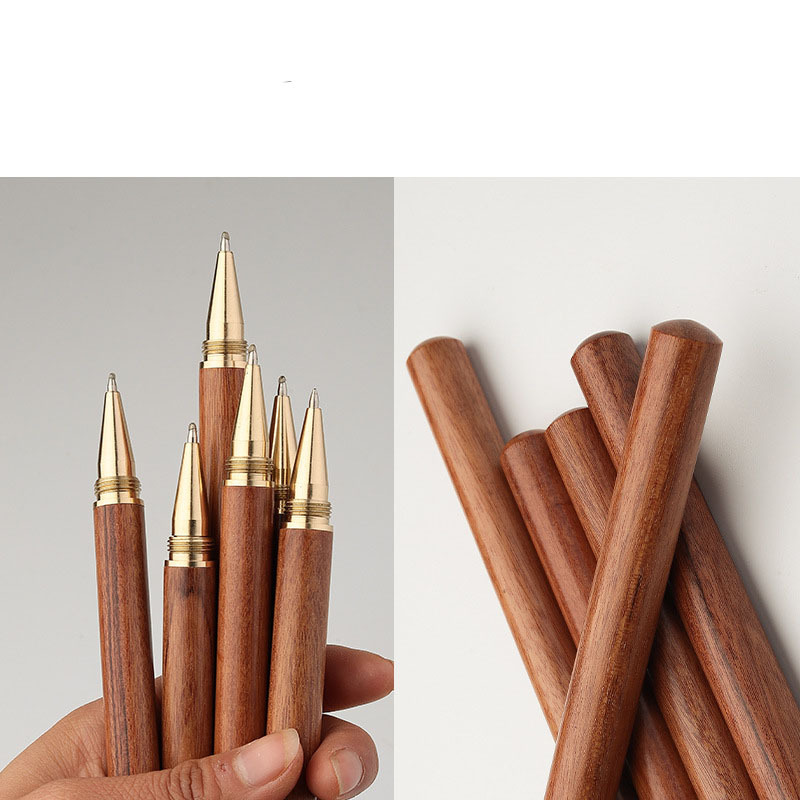 Wooden Ballpoint Pen with Brass Cap