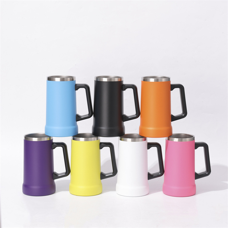 24Oz Stainless Steel Coffee Mug With Handle