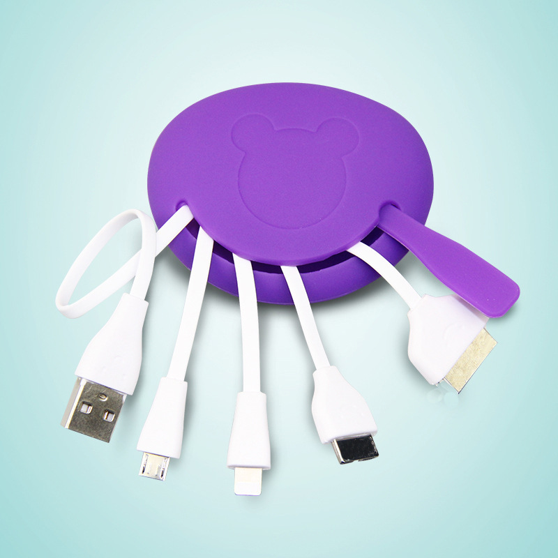 4 in 1 Multi-Function Data Cable with Silicone Case