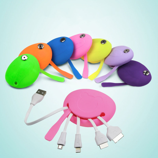 4 in 1 Multi-Function Data Cable with Silicone Case