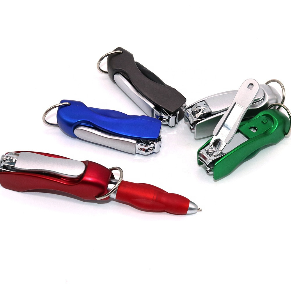 Folding Nail Clipper Pen with Keychain