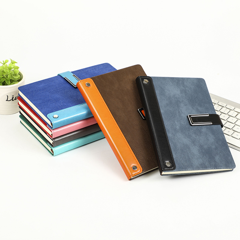 A5 Leather Notebook with Strap Closure