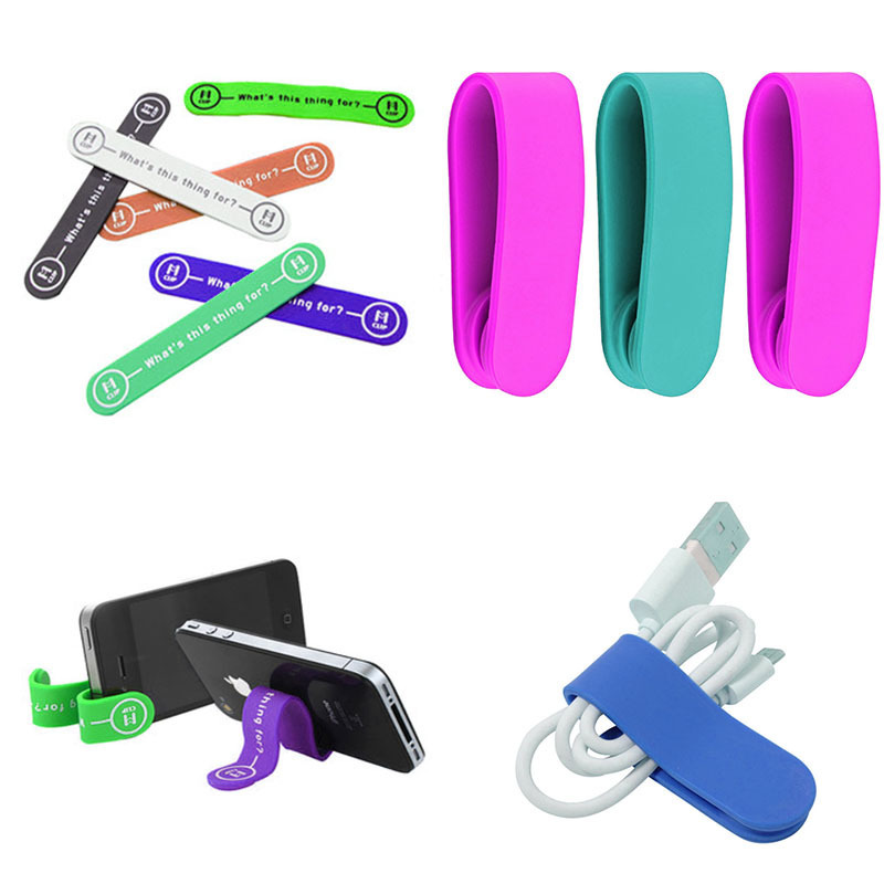 Silicone Magnet Cord Organizer Phone Stand