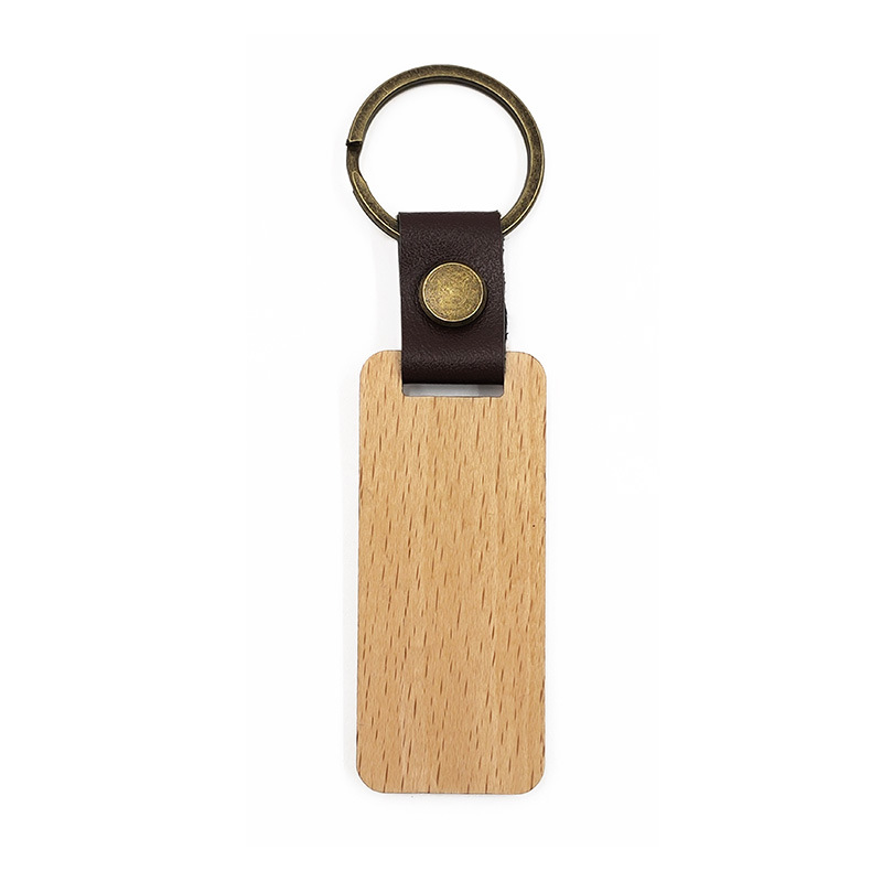  Rectangle Wood Keychain