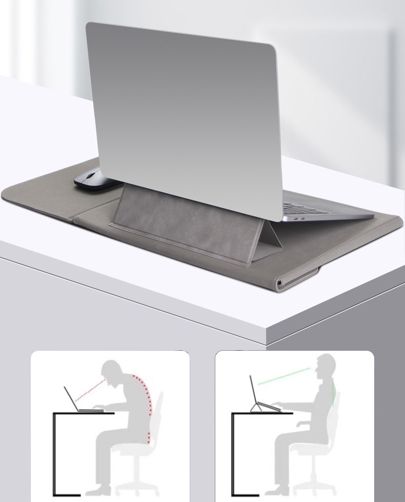 14" Foldable PU Laptop Sleeve