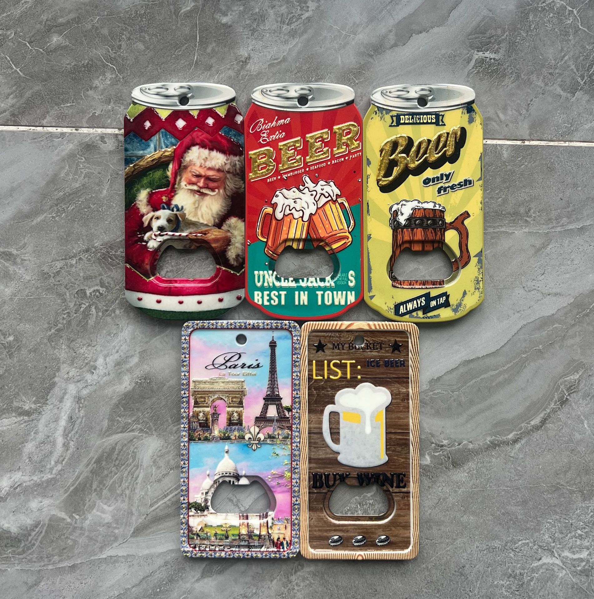 Full Color Beer Can Shaped Bottle Opener