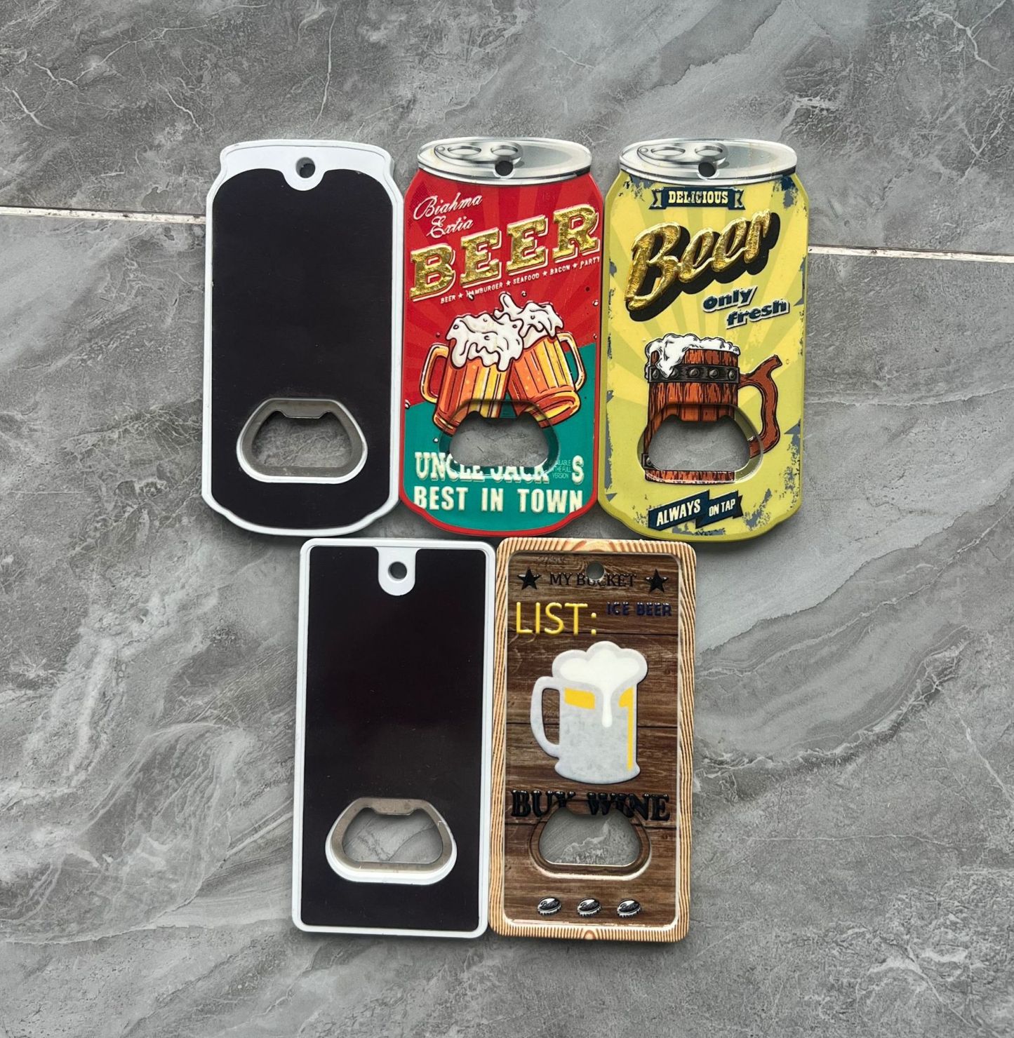 Full Color Beer Can Shaped Bottle Opener