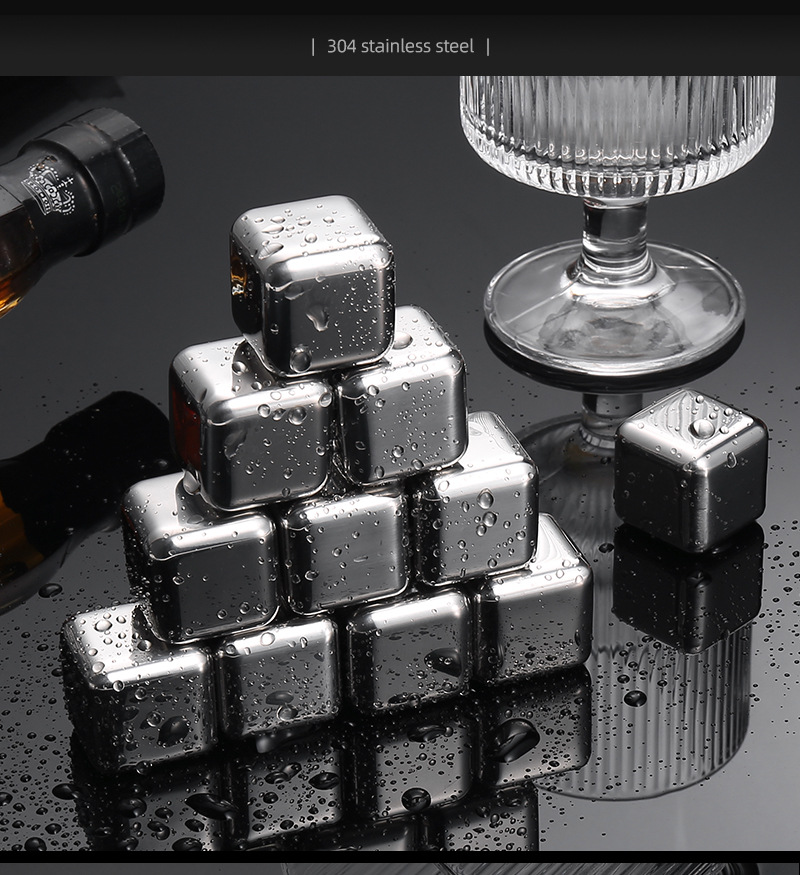 Stainless Steel Ice Cubes Set