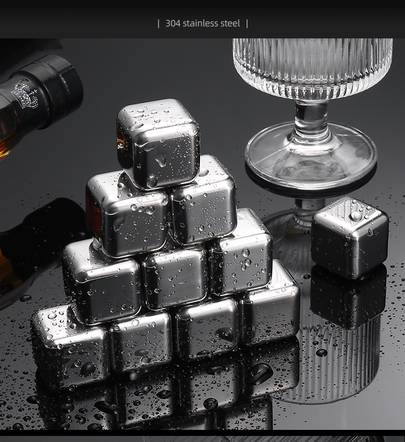 Stainless Steel Ice Cubes Set
