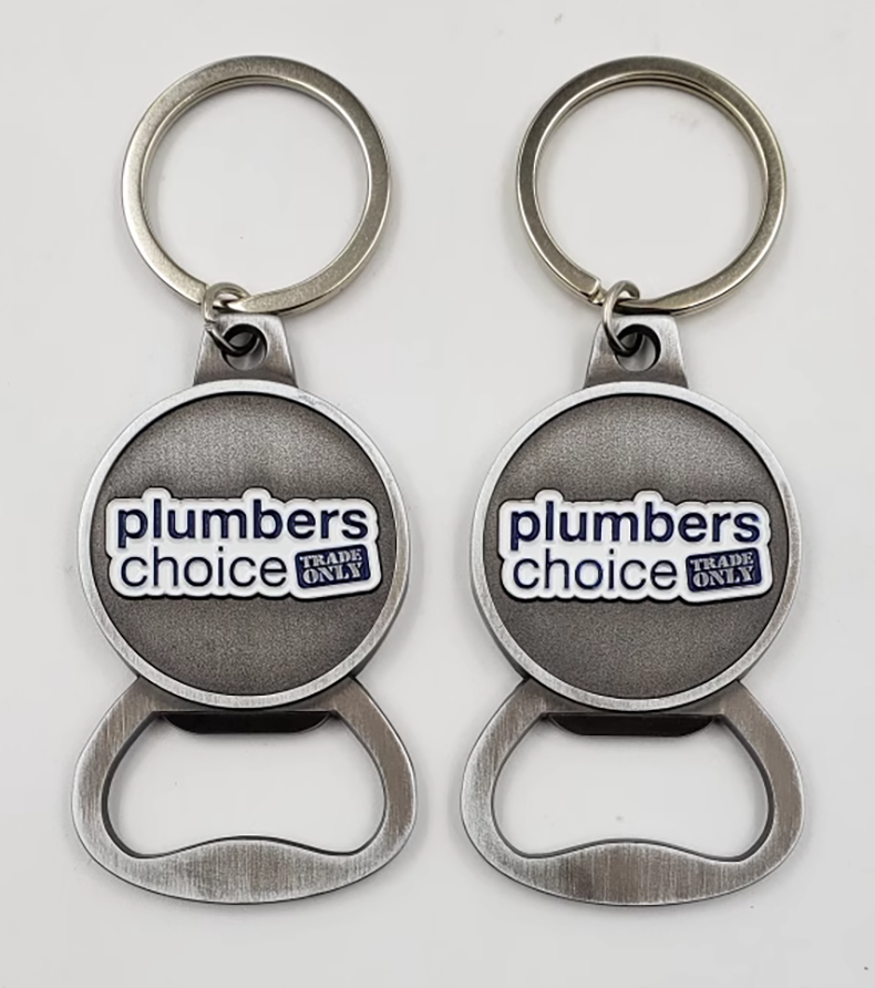 Metal Keychain with Bottle Opener