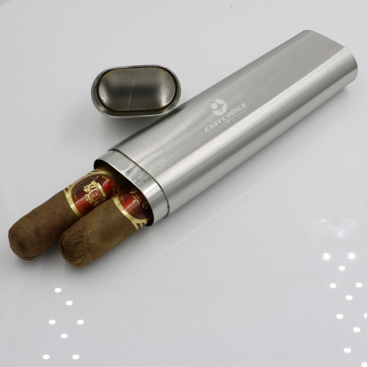 Stainless Steel Dual Cigar Case